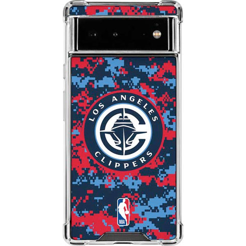 NBA LA Clippers Digi Camo Google Pixel 6 Clear Case